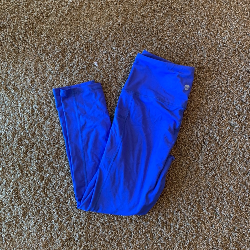 santia crop blue leggings